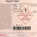 نمای نزدیک از برچسب چسب Rakoll 2021، عرضه شده توسط لامبردکو با ضمانت اصالت محصول