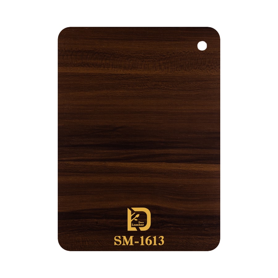 روکش وکیوم ممبران قهوه‌ای والیس ساده سوپر مات کد SM-1613 با بافت صاف با طرح چوب - محصولی از لامبردکو