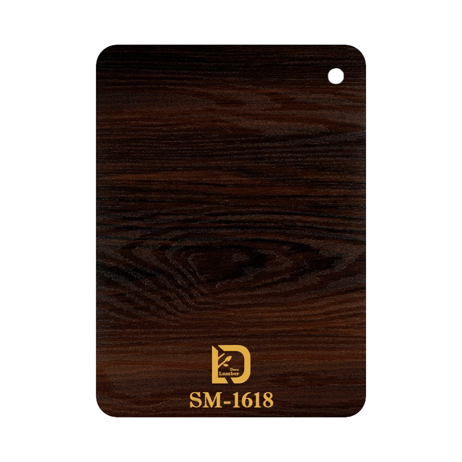 روکش وکیوم ممبران کلیاف تیره برجسته سوپر مات کد SM-1618 با بافت صاف با طرح چوب - محصولی از لامبردکو