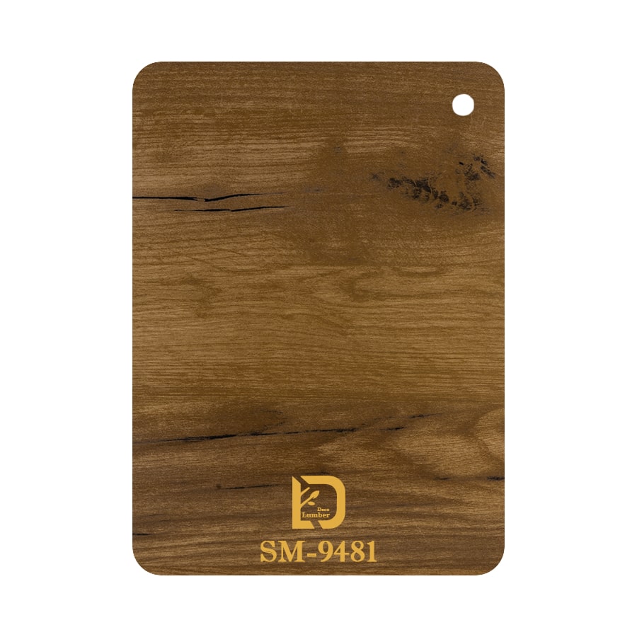 روکش وکیوم ممبران قهوه‌ای طرح چوب رگه مشکی سوپر مات کد SM-9481 با بافت صاف با طرح چوب - محصولی از لامبردکو